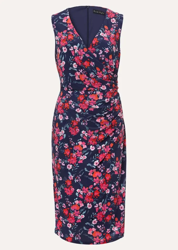 Phase Eight Aurelia Floral Dress Navymulti Women Dresses