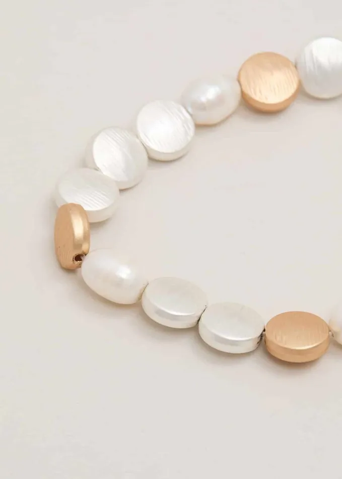 Phase Eight Beaded And Pearl Bracelet Metallic Women Jewellery