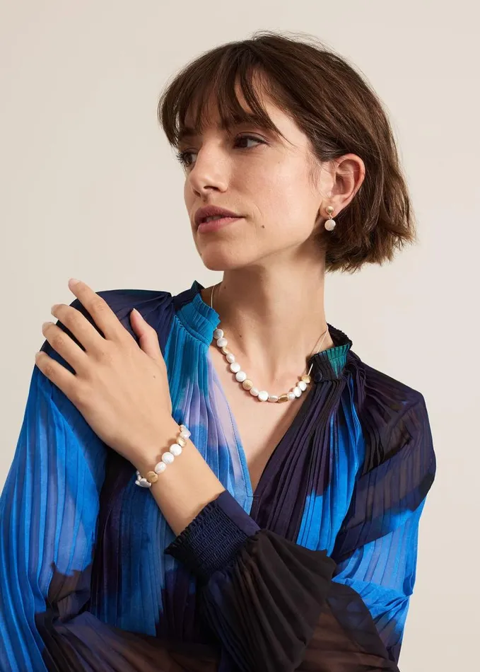 Phase Eight Beaded And Pearl Bracelet Metallic Women Jewellery