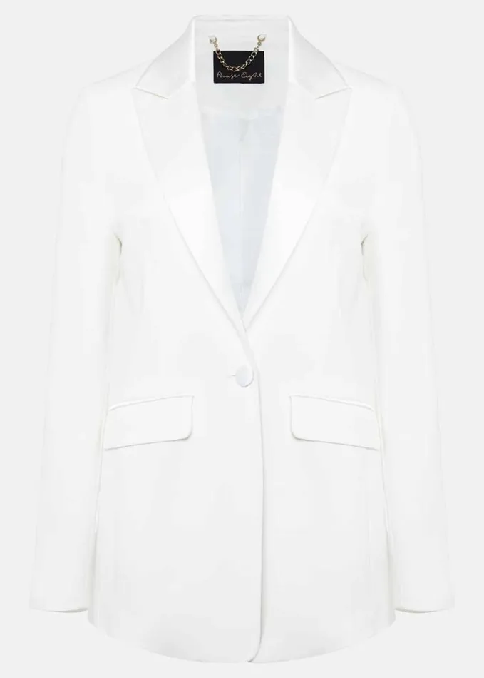 Phase Eight Beatriz White Satin Bridal Blazer Ivory Women Jackets