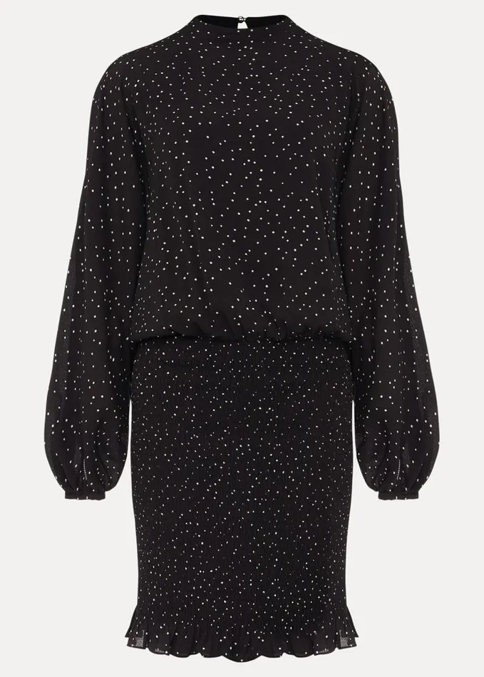 Phase Eight Becca Spot Print Dress Blackivory Women Dresses