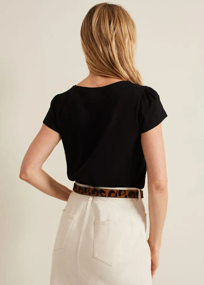 Phase Eight Bella Square Neck Top Black Women Tops and TShirts