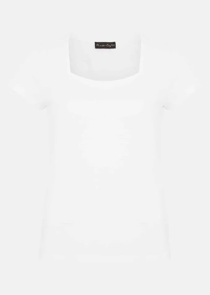 Phase Eight Bella Square Neck Top White Women Tops and TShirts