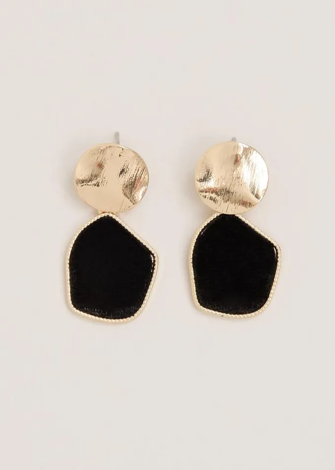 Phase Eight Black Velvet Drop Earrings Black Women Jewellery
