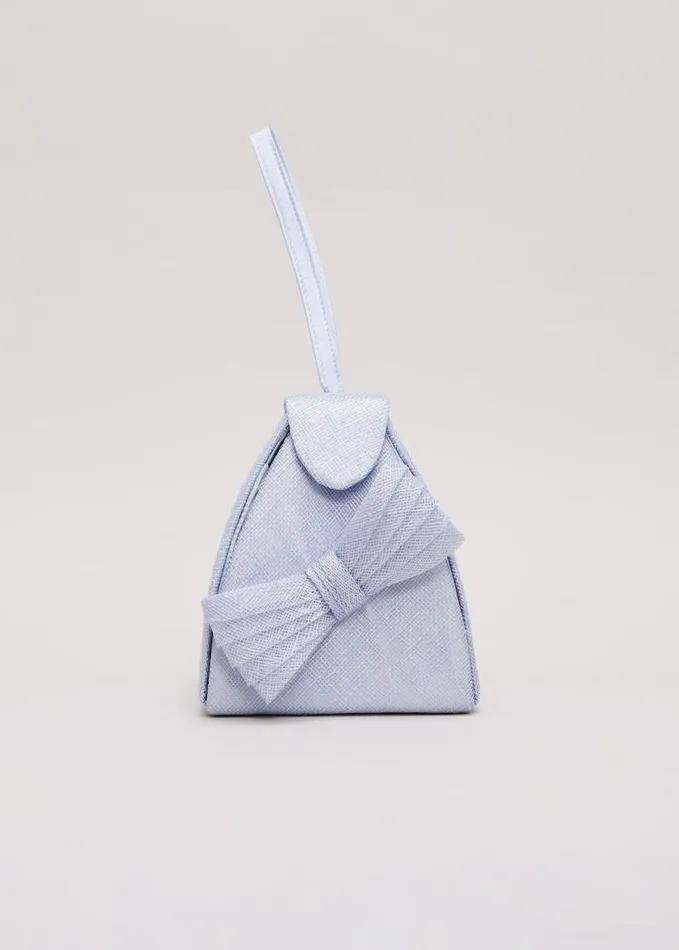 Phase Eight Bow Front Top Handle Bag Pale Blue Women Bags and Clutches