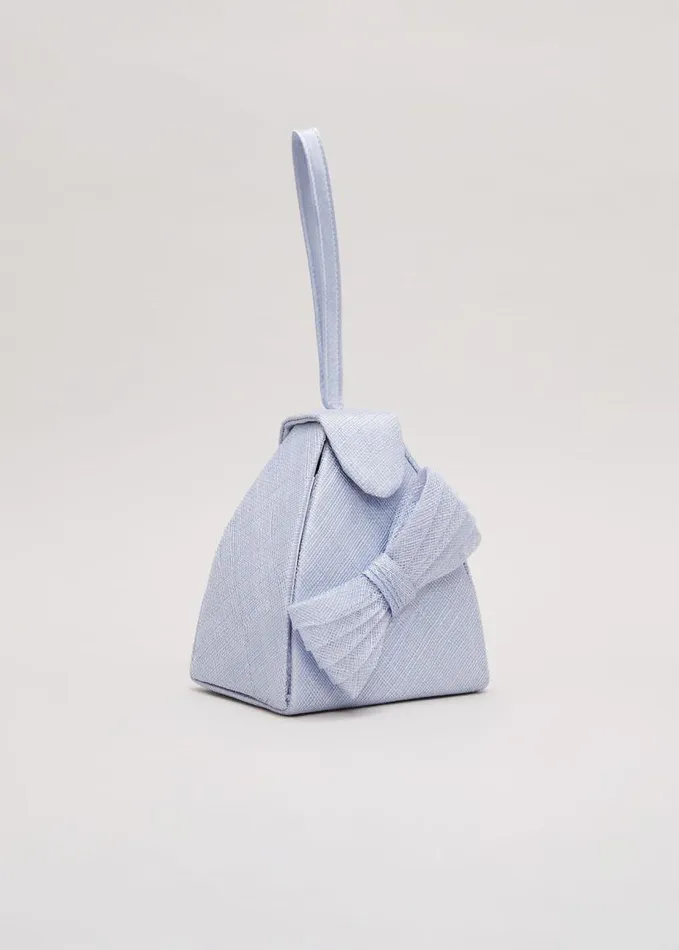 Phase Eight Bow Front Top Handle Bag Pale Blue Women Bags and Clutches