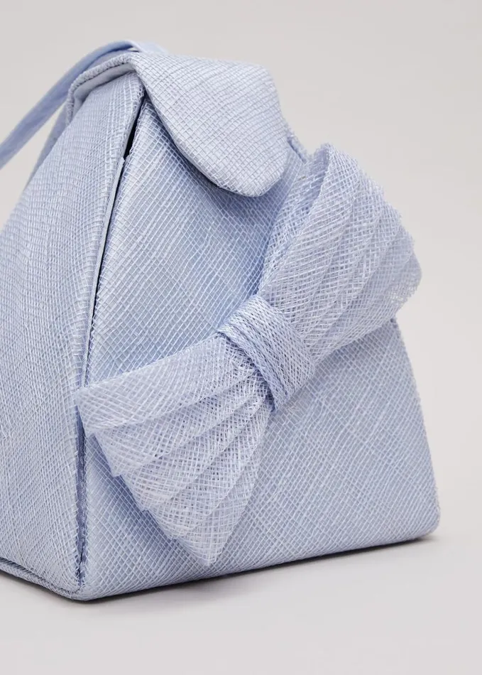 Phase Eight Bow Front Top Handle Bag Pale Blue Women Bags and Clutches