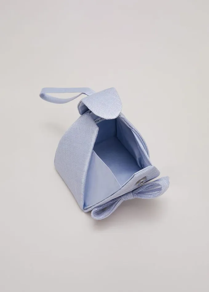 Phase Eight Bow Front Top Handle Bag Pale Blue Women Bags and Clutches