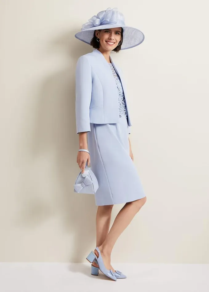 Phase Eight Bow Front Top Handle Bag Pale Blue Women Bags and Clutches