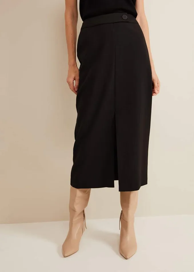 Phase Eight Brynn Black Midi Suit Skirt Black Women Skirts