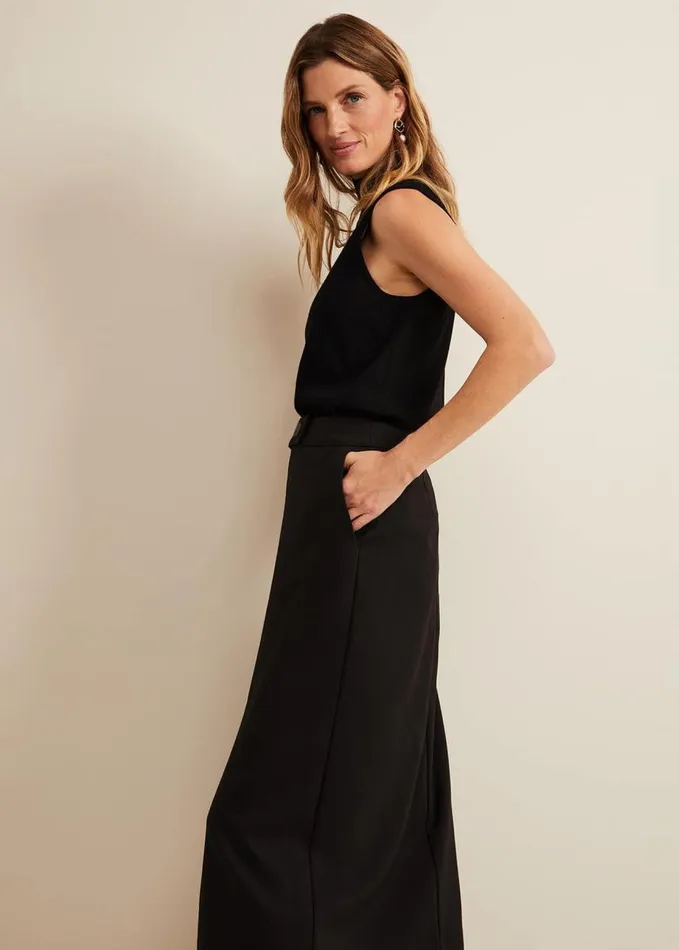 Phase Eight Brynn Black Midi Suit Skirt Black Women Skirts
