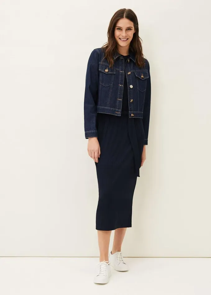 Phase Eight Caitlin Denim Jacket Blue Women Jackets