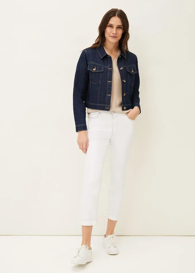 Phase Eight Caitlin Denim Jacket Blue Women Jackets