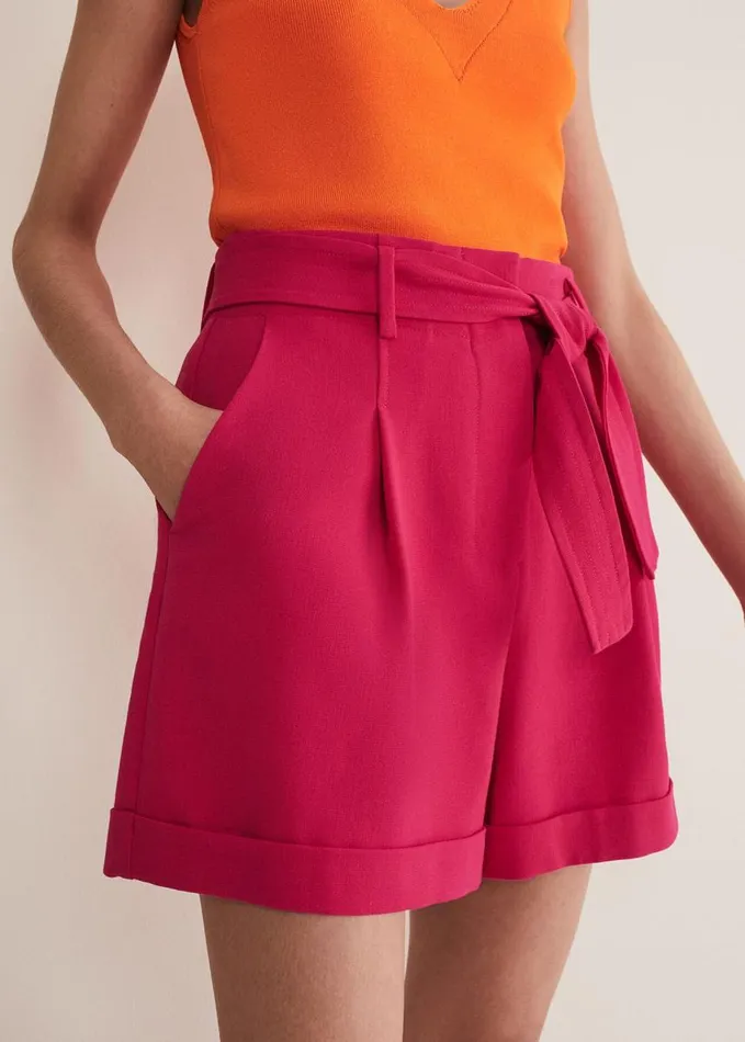 Phase Eight Camilla Pink Shorts Raspberry Women Trousers