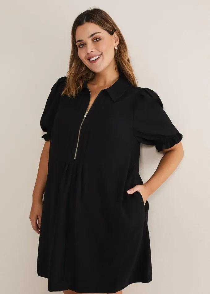 Phase Eight Candice Navy Zip Mini Dress Navy Women Dresses