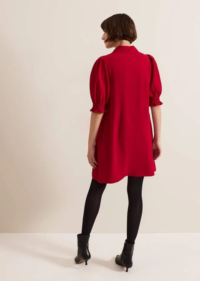 Phase Eight Candice Zip Mini Dress Red Women Dresses