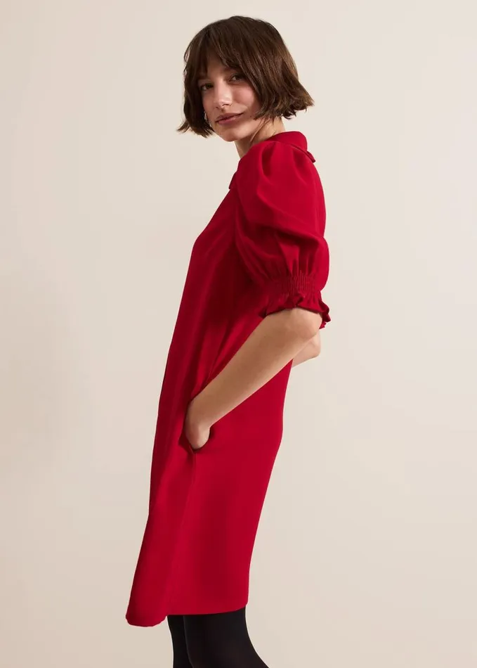 Phase Eight Candice Zip Mini Dress Red Women Dresses