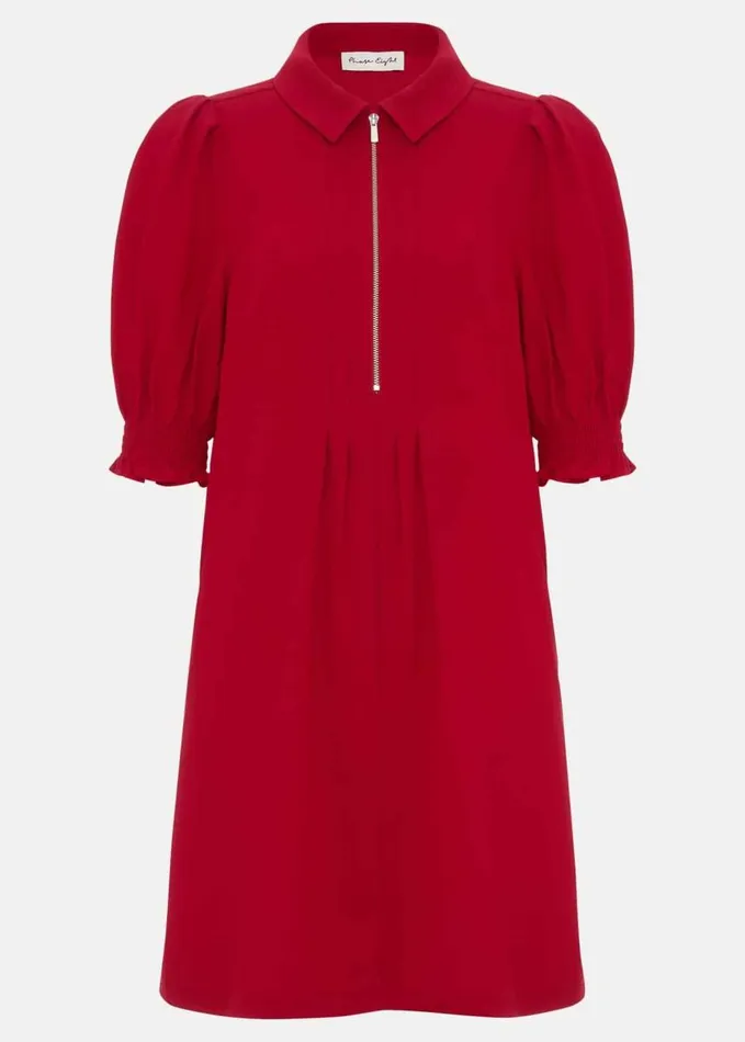 Phase Eight Candice Zip Mini Dress Red Women Dresses