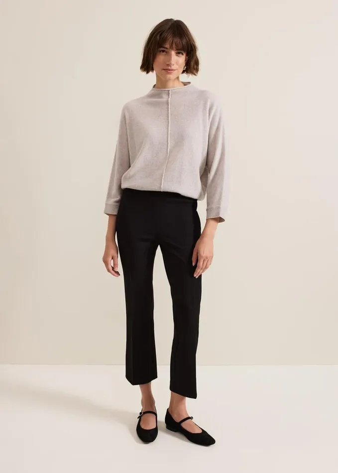 Phase Eight Carly Crop Twill Trouser Black Women Trousers