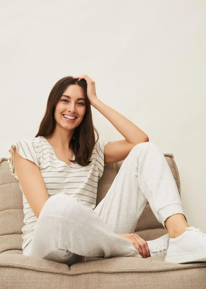 Phase Eight Carter Tapered Jersey Joggers Grey Women Trousers