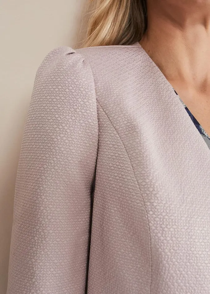 Phase Eight Cecelia Puff Sleeve Jacket Latte Women Jackets