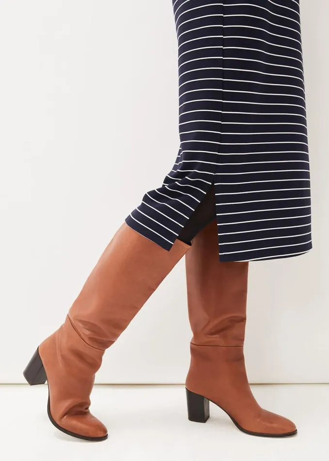 Phase Eight Cecile Stripe Midi Jersey Dress Navyivory Women Dresses