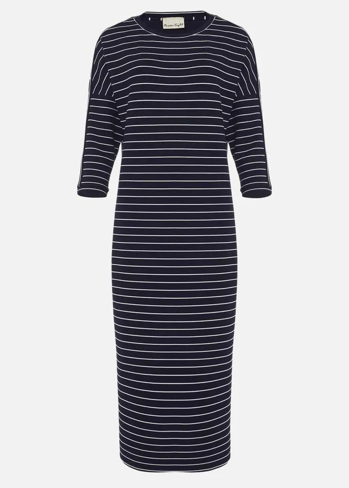 Phase Eight Cecile Stripe Midi Jersey Dress Navyivory Women Dresses