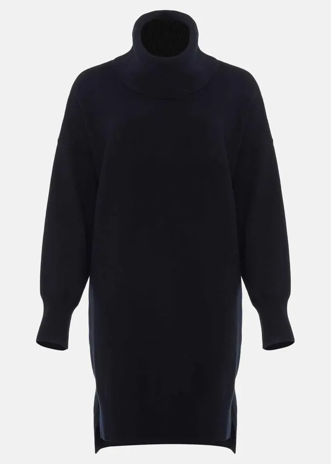 Phase Eight Cecilia Cowl Neck Jumper Dress Midnight Women Dresses