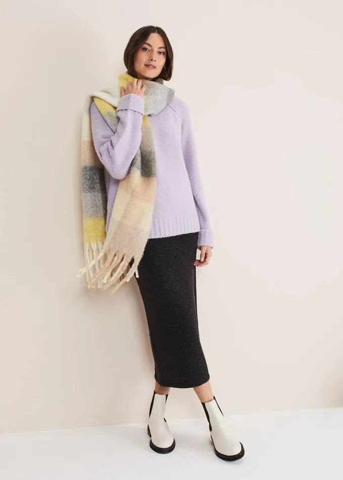 Phase Eight Cindy Cosy CoOrd Knit Skirt Charcoal Women Skirts