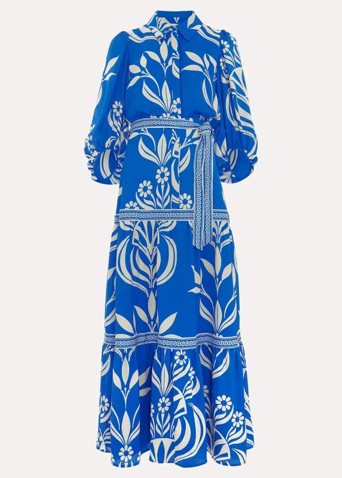 Phase Eight Coralie Print Shirt Midaxi Dress Multicoloured Women Dresses