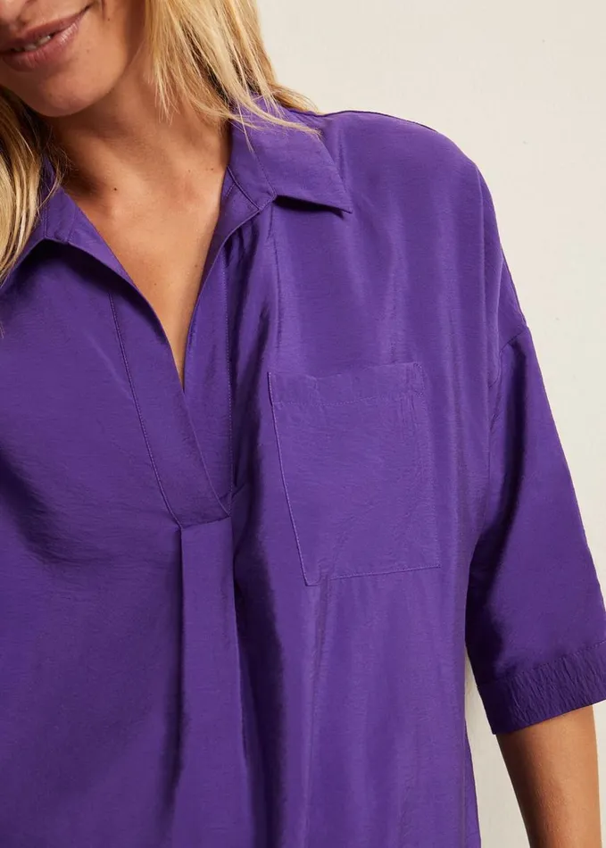 Phase Eight Cynthia Longline Shirt Purple Women Shirts and Blouses