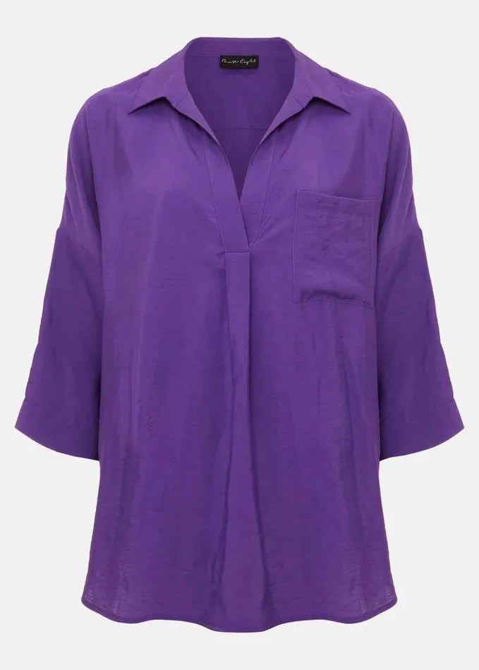 Phase Eight Cynthia Longline Shirt Purple Women Shirts and Blouses