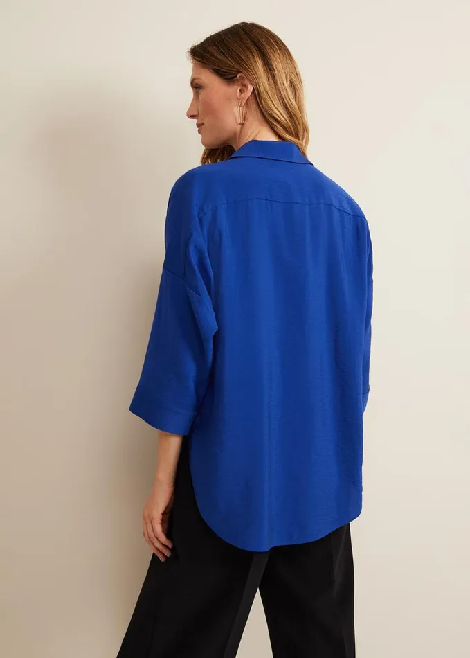 Phase Eight Cynthia Zip Shirt Cobalt Women Shirts and Blouses