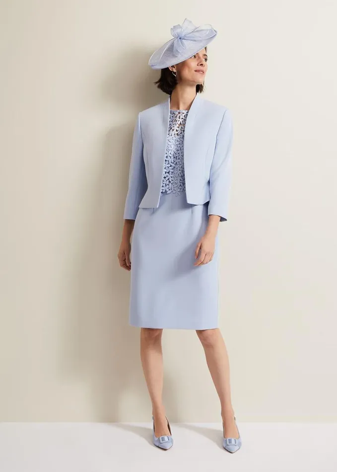 Phase Eight Daisy Jacket Pale Blue Women Jackets