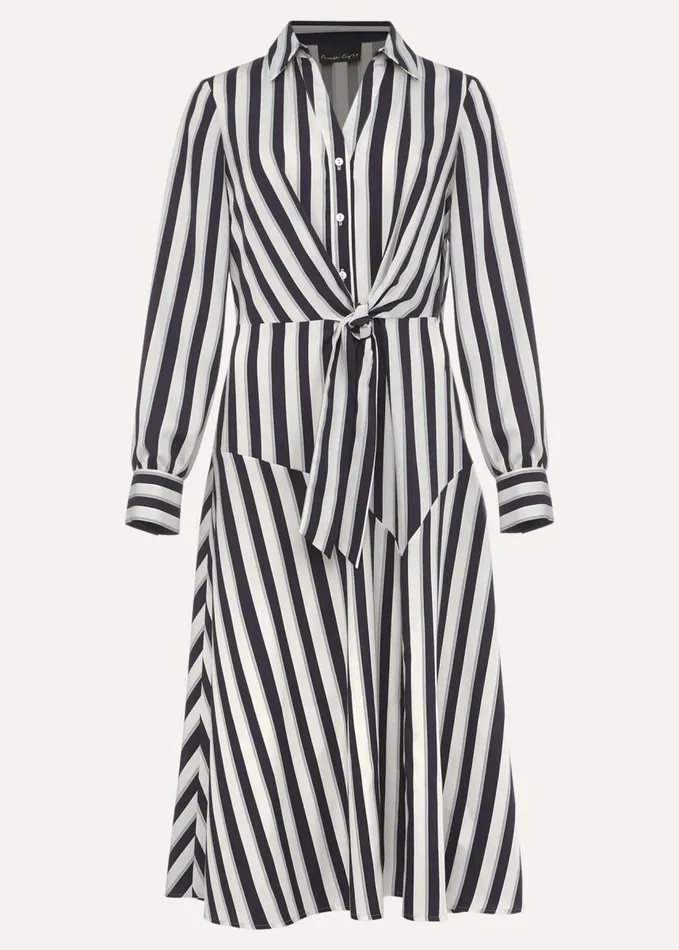 Phase Eight Dasha Stripe Dress Navyivory Women Dresses