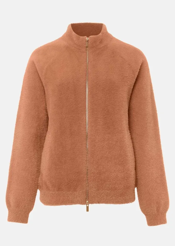 Phase Eight Dera Fluffy Bomber Jacket Camel Women Jackets