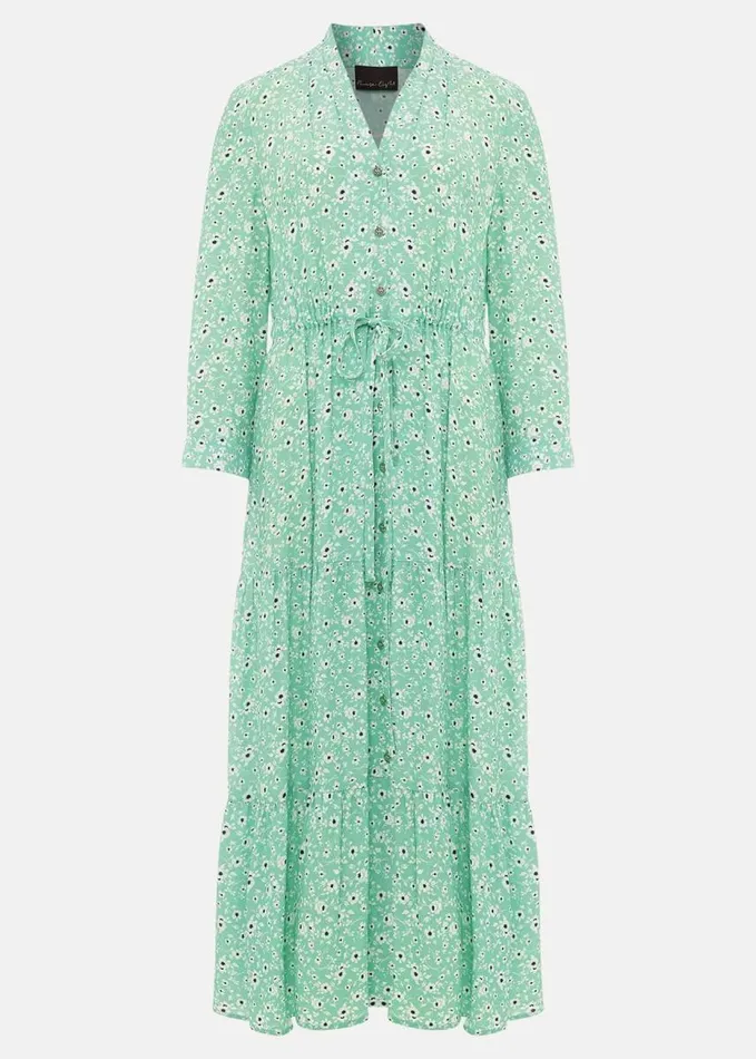 Phase Eight Diana Floral Midi Dress Green Women Dresses