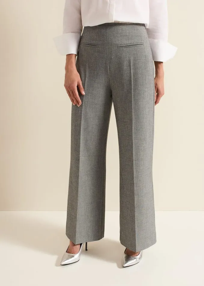 Phase Eight Dilly Pleat Detail Wide Leg Trouser Grey Women Trousers