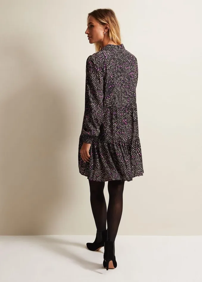 Phase Eight Dolly Snake Swing Dress Purple Women Dresses