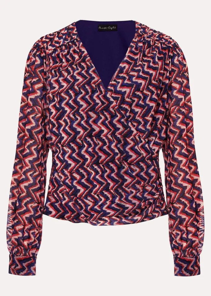 Phase Eight Dorathy Zig Zag Mesh Top Multicoloured Women Tops and TShirts