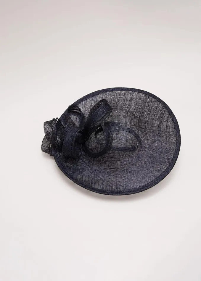 Phase Eight Double Bow Round Disc Fascinator Navy Women Fascinators and Hats