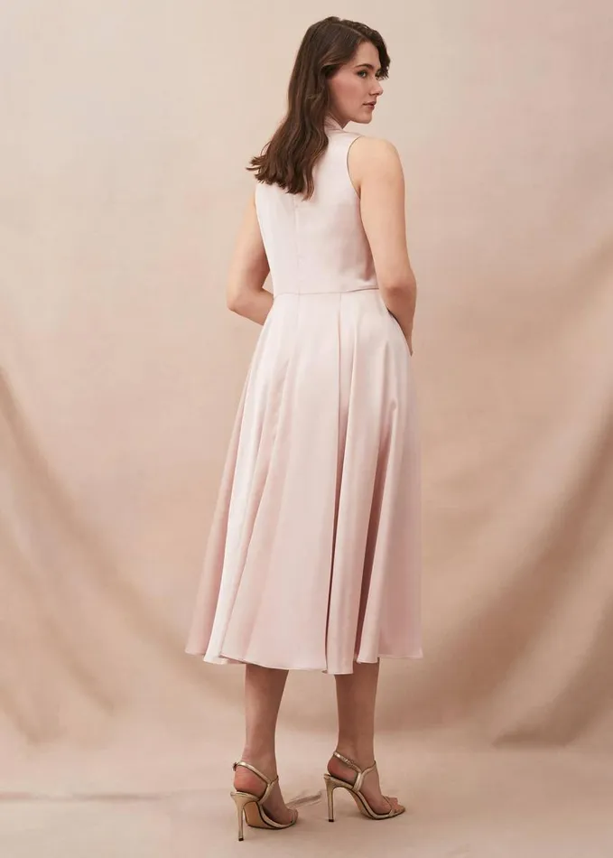 Phase Eight Elsie Corsage Dress Shell Pink Women Dresses