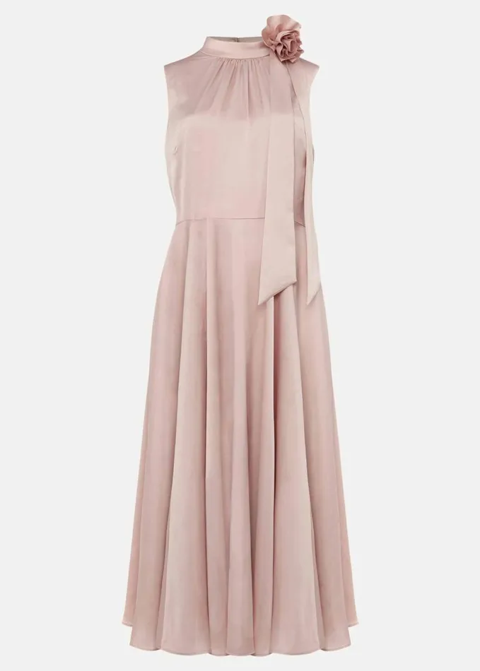 Phase Eight Elsie Corsage Dress Shell Pink Women Dresses