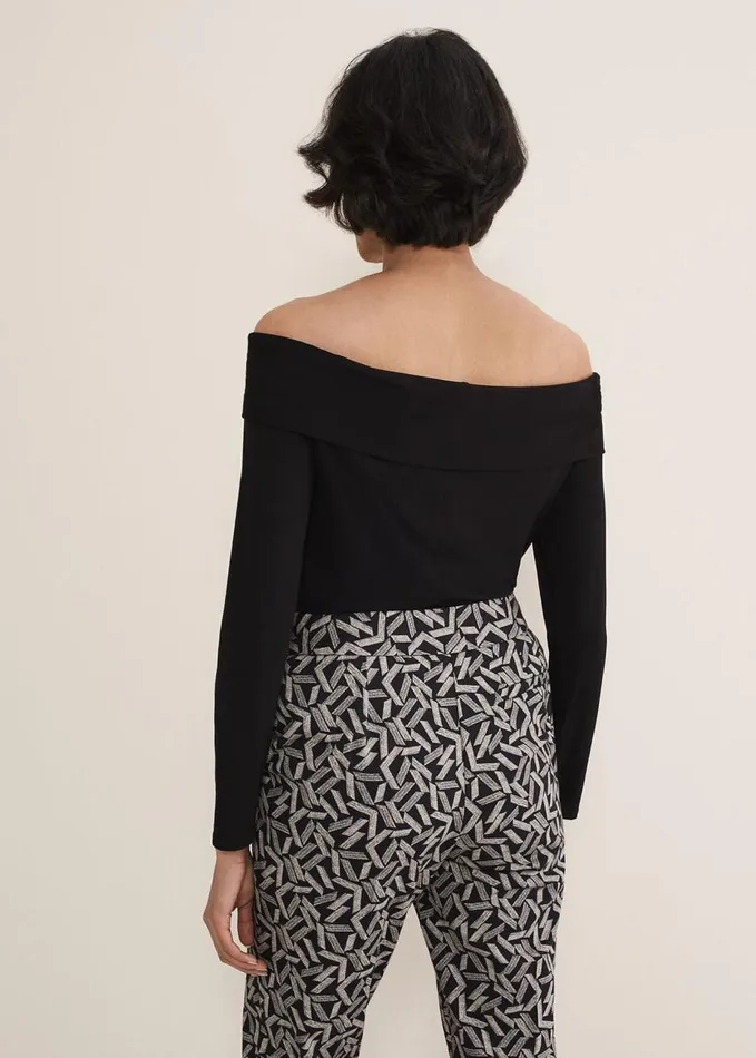 Phase Eight Emili Bardot Top Black Women Tops and TShirts