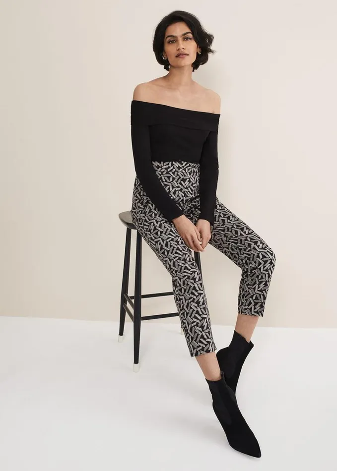 Phase Eight Emili Bardot Top Black Women Tops and TShirts