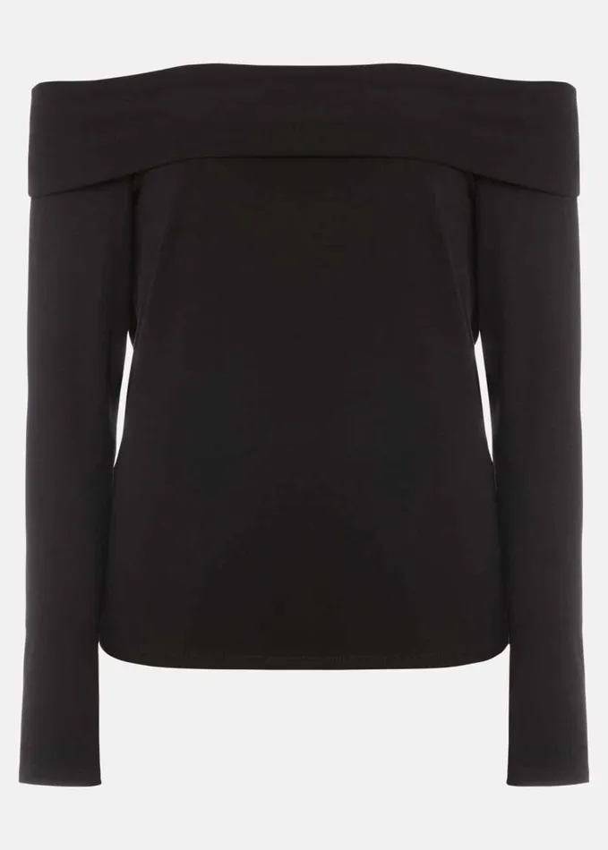 Phase Eight Emili Bardot Top Black Women Tops and TShirts