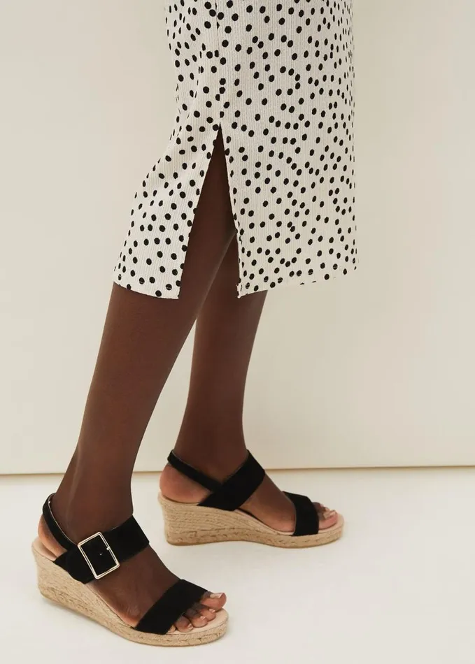 Phase Eight Fae Colourblock Spot Dress Blackivory Women Dresses