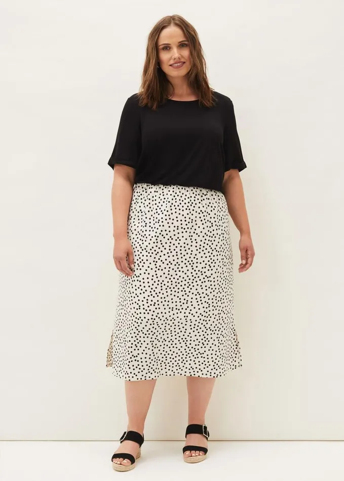 Phase Eight Fae Colourblock Spot Dress Blackivory Women Dresses