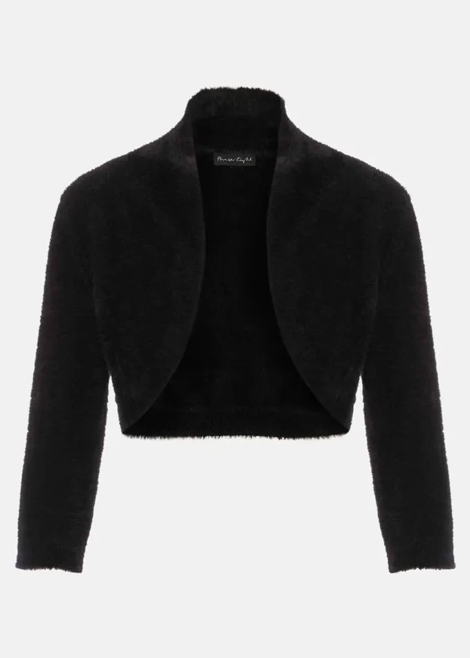 Phase Eight Fay Fluffy Bolero Black Women Knitwear