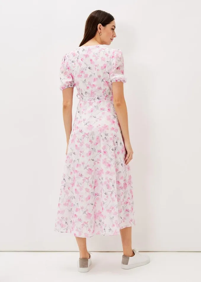 Phase Eight Gabriella Floral Wrap Dress Pink Multi Women Dresses
